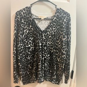 Michael Kors Black Leopard Sweater XL Never worn